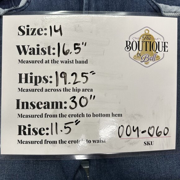 DG2 by Diane Gilman Womens 14 Bootcut Blue Jeans Medium Wash Denim Stretch - Picture 10 of 12